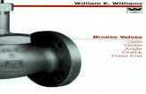 Williams - Válvulas Compuerta Globo Cheque en Bronce