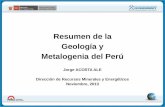 Geología y Metalogenia del Perú