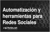 Automatización y herramientas para Redes Sociales - paviles.net - piola