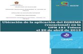 Distribución de grupos aplicación EGREMS UPN 151 Toluca