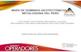 MAPA DE DOMINIOS GEOTECTÓNICOS Y METALOGENIA DEL PERU
