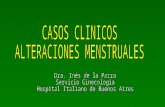 Casos clinicos alteraciones menstruales