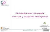 Bibliosalut para psicología: recursos y búsqueda bibliográfica