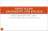 David Allen "Organízate con eficacia" (resumen del libro)