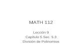 Lección 9   DivisióN De Polinomios 5.3