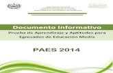Documento informativo PAES 2014