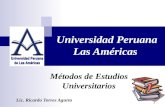 Metodos de estudios Universitarios Universidad Peruana Las Americas