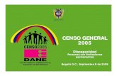 Información de discapacidades en Colombia Censo 2005