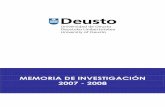 Memoria de Investigación 2007 - 2008