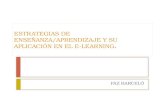 Estrategias de enseñanza y aprendizaje y aplicación en el e- learning.