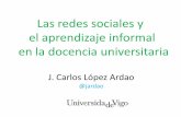 Las redes sociales y el aprendizaje informal en la docencia universitaria