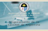 Aseguramiento de la Calidad Educativa Argentina 2013