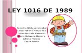 Ley 1016 De 1989 expo