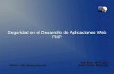Seguridad en el Desarrollo de Aplicaciones Web PHP