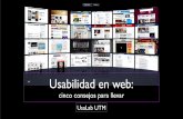 Usabilidad en web: cinco consejos para llevar (UNSIS 2013)