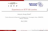 Experiencia en la Reunión IETF 89 de Londres
