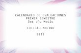 Calendario evaluaciones 2012