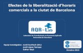 ￼Efectes de la liberalització d’horaris comercials a la ciutat de Barcelona