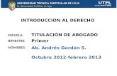 UTPL-INTRODUCCIÓN AL DERECHO-I BIMESTRE-(octubre 2012 febrero 2013)