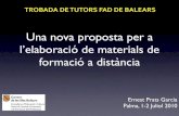 Proposta elaboració materials FAD a Balears