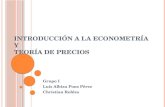 Introducción a la econometría y teoría de precios