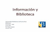 Informacion y biblioteca