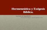 Exégesis y hermenéutica bíblica 1