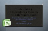 Funciones y operadores lógicos en microsoft excel