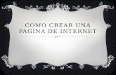 Como Crear Una Pagina De Internet