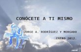 "HOMBRE, CONÓCETE A TI MISMO" por el Ing. Jorge A. Rodríguez y Morgado