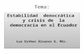Estabilidad  democrática  y crisis de  la democracia en el ecuador