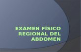 Examen físico regional del abdomen