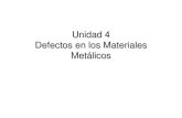 4 Defectos en Los Materiales Metalicos