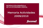 Memoria Anual FECEMD 2009-2010