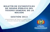 Presentacion boletín de estadistica de deuda del tgn 2013 (final con proyectos)