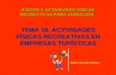 Tema 10. actividades físico recreativas en empresas turísticas