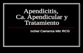 Apendicitis, Ca. Apendicular y Tratamiento Ixchel Carranza Mtz RCG.