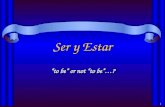 1 Ser y Estar to be or not to be…? 2 Ser y Estar en español… Both verbs mean to be Used in very different cases Irregular conjugations.