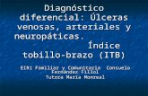 Diagnóstico diferencial: Úlceras venosas, arteriales y neuropáticas. Índice tobillo-brazo (ITB) EIR1 Familiar y Comunitaria Consuelo Fernández Fillol Tutora.