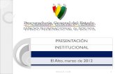 PRESENTACIÓN INSTITUCIONAL El Alto, marzo de 2012 11/01/2014 6:211.