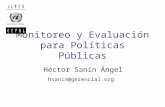 Monitoreo y Evaluación para Políticas Públicas Héctor Sanín Ángel hsanin@gerencial.org.