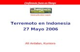 Terremoto en Indonesia 27 Mayo 2006 super/ Ali Ardalan, Kuntoro Conferencia Justo-en-Tiempo.