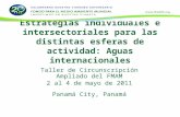 Estrategias individuales e intersectoriales para las distintas esferas de actividad: Aguas internacionales Taller de Circunscripción Ampliado del FMAM.