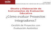 ¿Cómo evaluar Proyectos Integradores? Gestión de Proyectos con Evaluación Auténtica Diseño y Elaboración de Instrumentos de Evaluación Educativa UNILÍDER.