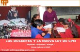 LOS DOCENTES Y LA NUEVA LEY DE CPM Sigfredo Chiroque Chunga * Lima, febrero 2012 * E-mail: schiroque@ipp-peru.com Instituto de Pedagogía Popular.