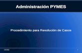 1/24/20141 Administración PYMES Procedimiento para Resolución de Casos.