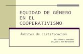 EQUIDAD DE GÉNERO EN EL COOPERATIVISMO Ámbitos de certificación Lic. Liliana C. González Lic. Juan C. San Bartolomé