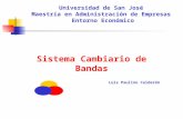 Universidad de San José Maestría en Administración de Empresas Entorno Económico Sistema Cambiario de Bandas Luis Paulino Calderón.