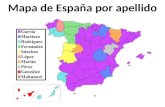 Mapa de España por apellido.  Vocabulario una capucha – a hood (on jacket) musulmán - muslim apartar de las.