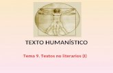 TEXTO HUMANÍSTICO Tema 9. Textos no literarios (I)